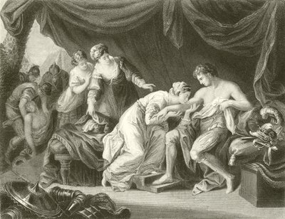 Le poison aspiré de la blessure du prince Édouard par sa consort Éléonore - Angelica Kauffmann